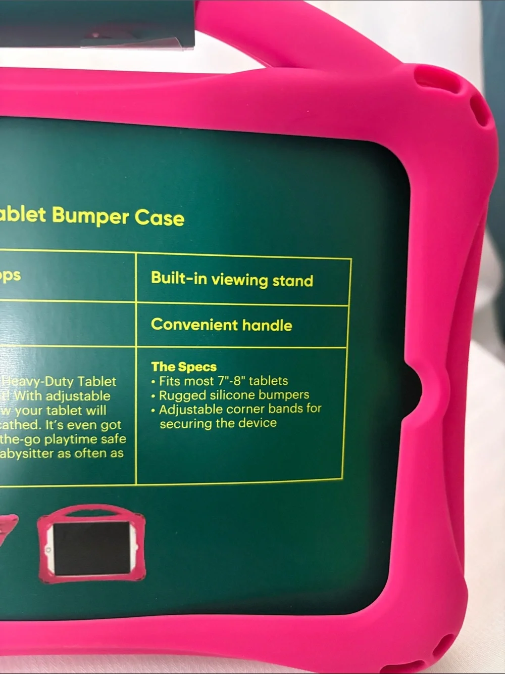 Heavy-Duty Tablet Bumper Case - Pink